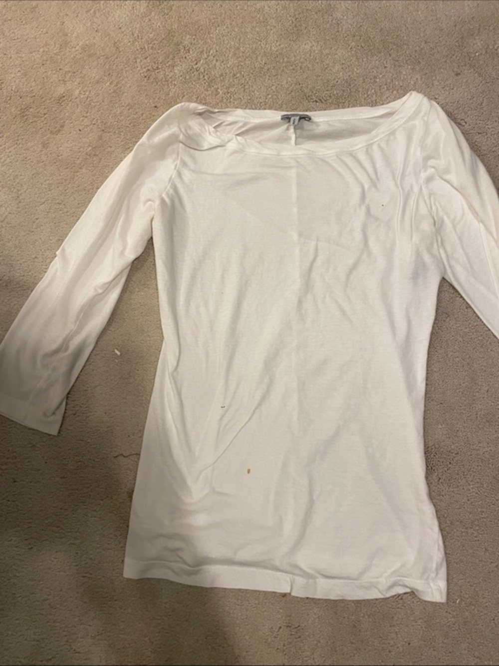 EUC Morgane Le Fay boatneck organic cotton white top - Picture 1 of 5